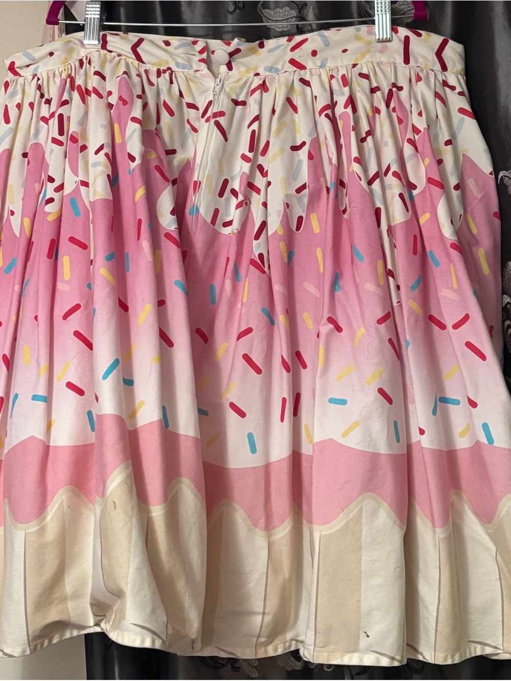 Cute Sprinkle Party Skirt - Pink Cream Ice Cream Print